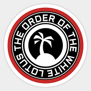 Circle the order white palm tree Sticker